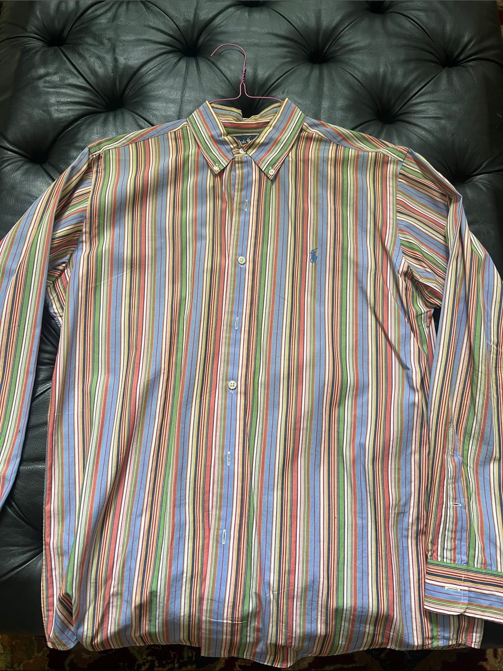 Ralph Lauren Men's Multicolor Stripe Button-Down Shirt size medium